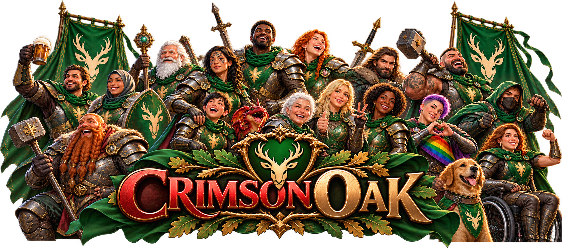 The diverse heroes of Crimson Oak
